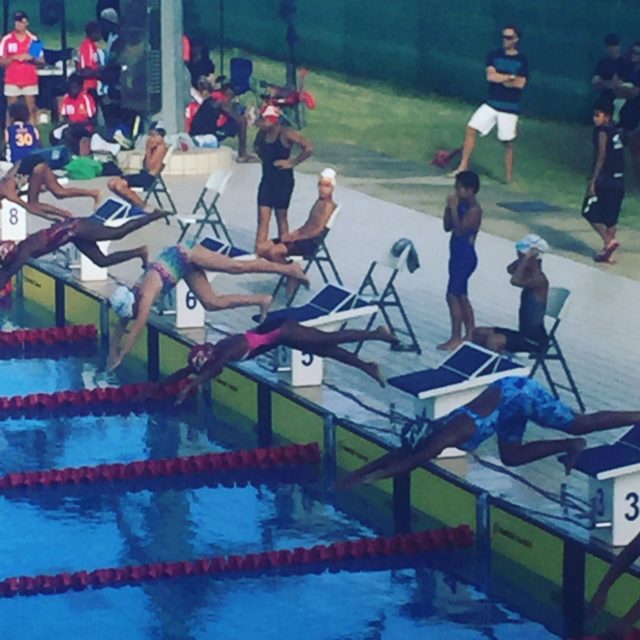 Fiji - Andie at Swim Meet