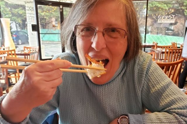 52 Small Pursuits of Happiness in 2019: Week #6 – Try a New Food (Sushi, at Age 70+)